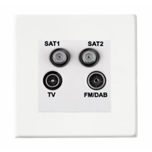 Non-Isolated TV+FM+SAT1+SAT2 Quadplexer 2in/4out (DAB Compatible)