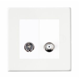 2 gang Non-Isolated TV+Satellite 2in/2out