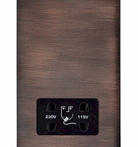 Shaver Dual Voltage Unswitched Socket (Vertically Mounted)