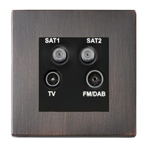 Non-Isolated TV+FM+SAT1+SAT2 Quadplexer 2in/4out (DAB Compatible)