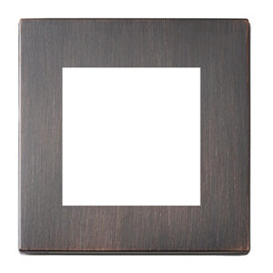 2 gang EuroFix 50x50mm Apertured Plate with Grid