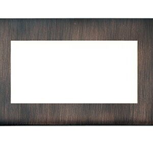 4 gang EuroFix 100x50mm Apertured Plate with Grid