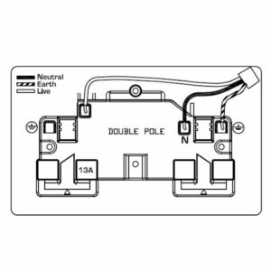 2 gang 13A Double Pole Switched Socket