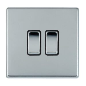 2 gang 10AX 2 Way Rocker
