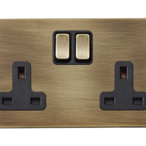 2 gang 13A Double Pole Switched Socket