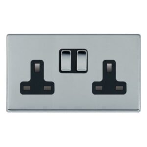 2 gang 13A Double Pole Switched Socket