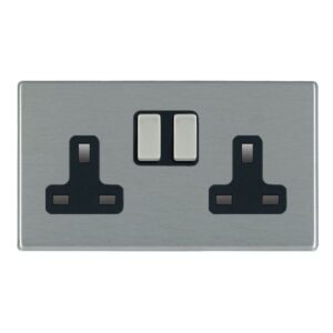 2 gang 13A Double Pole Switched Socket