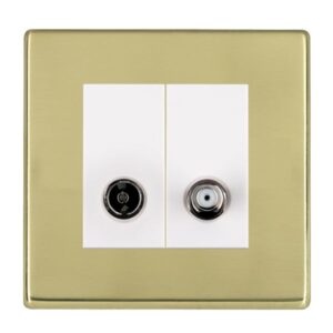 2 gang Non-Isolated TV+Satellite 2in/2out