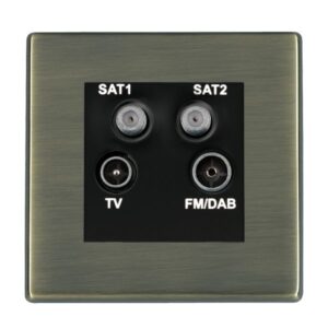 Non-Isolated TV+FM+SAT1+SAT2 Quadplexer 2in/4out (DAB Compatible)