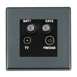 Non-Isolated TV+FM+SAT1+SAT2 Quadplexer 2in/4out (DAB Compatible)