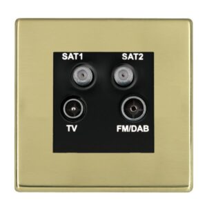Non-Isolated TV+FM+SAT1+SAT2 Quadplexer 2in/4out (DAB Compatible)
