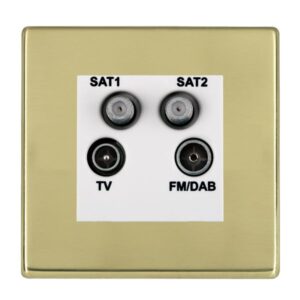 Non-Isolated TV+FM+SAT1+SAT2 Quadplexer 2in/4out (DAB Compatible)