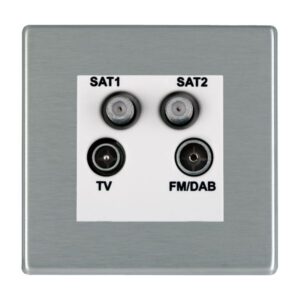 Non-Isolated TV+FM+SAT1+SAT2 Quadplexer 2in/4out (DAB Compatible)