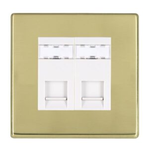 2 gang RJ12 Outlet - Unshielded