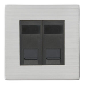 2 gang RJ45 CAT 5E Outlet - Unshielded