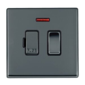 1 gang 13A Double Pole Fused Spur + Neon