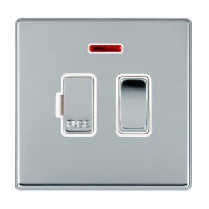 1 gang 13A Double Pole Fused Spur + Neon