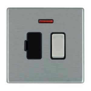 1 gang 13A Double Pole Fused Spur + Neon