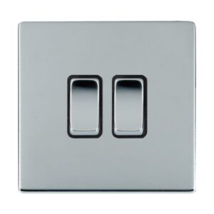 2 gang 10AX 2 Way Rocker