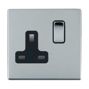 1 gang 13A Double Pole Switched Socket