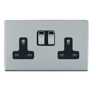 2 gang 13A Double Pole Switched Socket