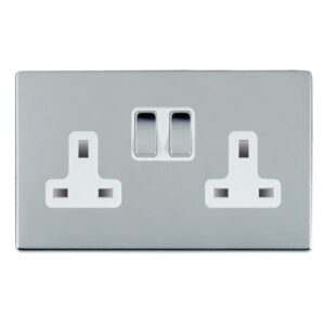 2 gang 13A Double Pole Switched Socket