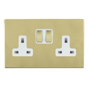 2 gang 13A Double Pole Switched Socket