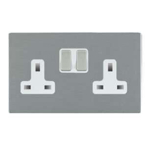 2 gang 13A Double Pole Switched Socket