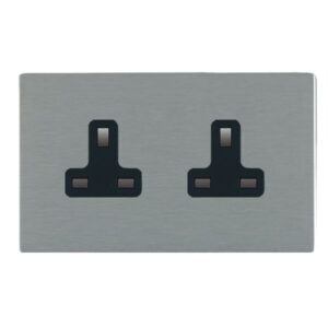 2 gang 13A Unswitched Socket