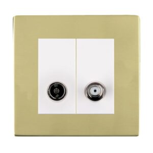2 gang Non-Isolated TV+Satellite 2in/2out