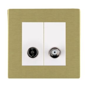 2 gang Non-Isolated TV+Satellite 2in/2out