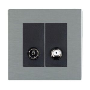 2 gang Non-Isolated TV+Satellite 2in/2out