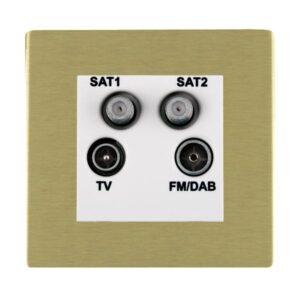 Non-Isolated TV+FM+SAT1+SAT2 Quadplexer 2in/4out (DAB Compatible)