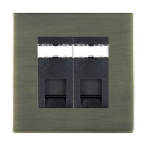 2 gang RJ45 CAT 5E Outlet - Unshielded