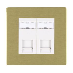 2 gang RJ45 CAT 5E Outlet - Unshielded