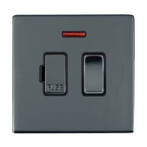 1 gang 13A Double Pole Fused Spur + Neon
