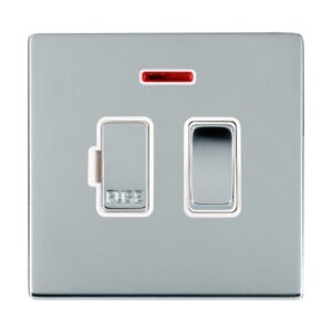 1 gang 13A Double Pole Fused Spur + Neon