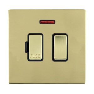 1 gang 13A Double Pole Fused Spur + Neon
