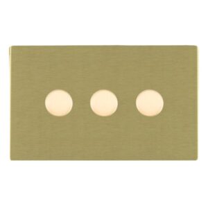 3 gang 100W LED Trailing/Leading Edge Push On/Off Rotary 2 Way Switching Dimmer