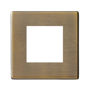 2 gang EuroFix 50x50mm Apertured Plate with Grid