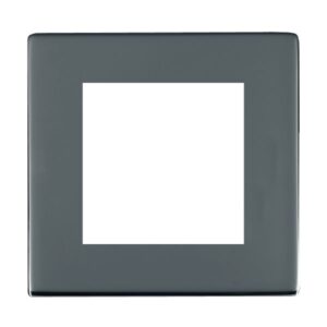 2 gang EuroFix 50x50mm Apertured Plate with Grid