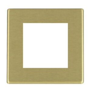 2 gang EuroFix 50x50mm Apertured Plate with Grid