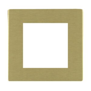 2 gang EuroFix 50x50mm Apertured Plate with Grid