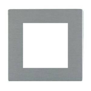 2 gang EuroFix 50x50mm Apertured Plate with Grid