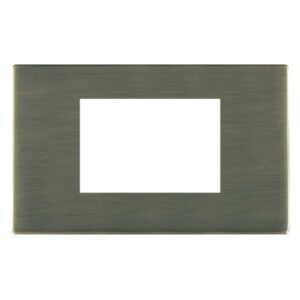 3 gang EuroFix 75x50mm Apertured Plate with Grid