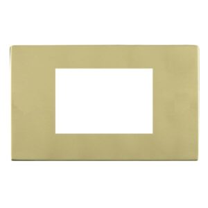 3 gang EuroFix 75x50mm Apertured Plate with Grid