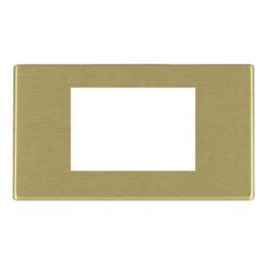 3 gang EuroFix 75x50mm Apertured Plate with Grid