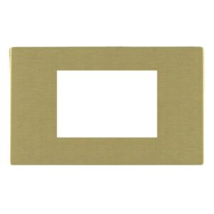3 gang EuroFix 75x50mm Apertured Plate with Grid