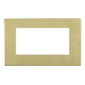 4 gang EuroFix 100x50mm Apertured Plate with Grid