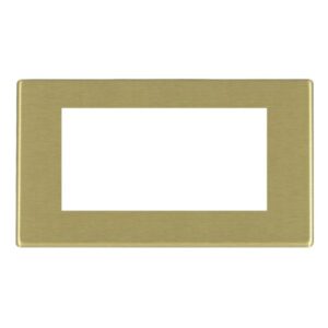 4 gang EuroFix 100x50mm Apertured Plate with Grid